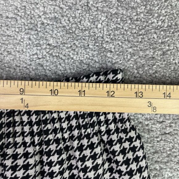 J. Crew Mini Skirt Women’s 0 Black White Houndstooth Pull On Wool Blend Lined - Picture 8 of 11